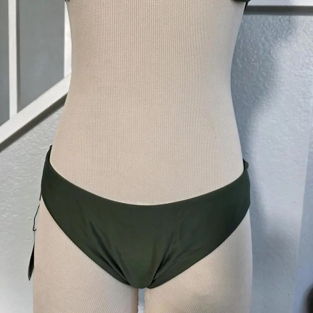 Zaful Twist Front Bikini Sets Underwire Tie Back Bikini High Waisted Women's 6